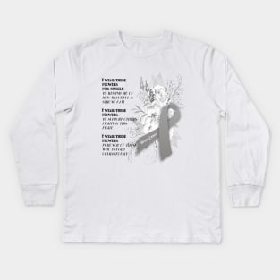 Brain Cancer Support Kids Long Sleeve T-Shirt